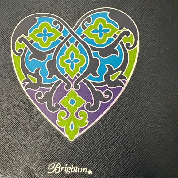 Brighton Lovely Blue Heart Pouch/Wristlet NWOT - Picture 3 of 5